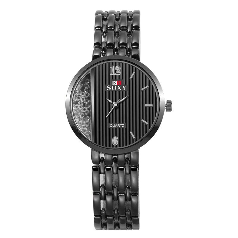 Soxy 0137 Reloj De Pulsera De Cristal De Estilo Casual Para Mujer Reloj De Cuarzo De Diseño Único