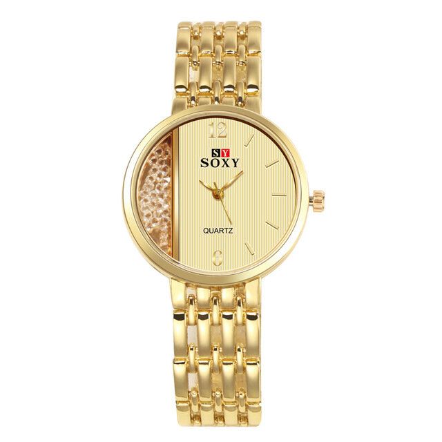 Soxy 0137 Reloj De Pulsera De Cristal De Estilo Casual Para Mujer Reloj De Cuarzo De Diseño Único