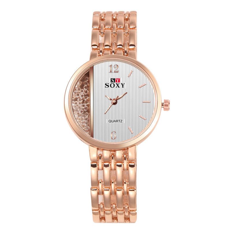 Soxy 0137 Reloj De Pulsera De Cristal De Estilo Casual Para Mujer Reloj De Cuarzo De Diseño Único