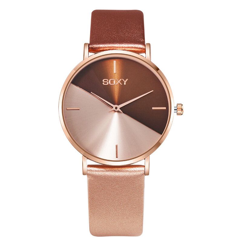 Soxy 0165 Reloj De Pulsera Con Esfera Grande Para Mujer Reloj De Cuarzo De Moda Creativa