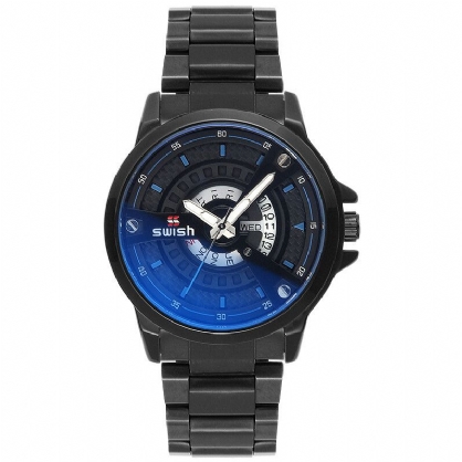 Swish 5866g Reloj De Moda Para Hombre 3atm Reloj De Cuarzo Con Pantalla De Fecha Y Semana Luminosa A Prueba De Agua