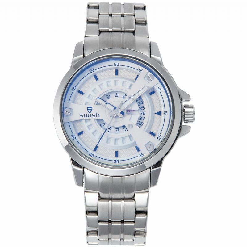 Swish 5866g Reloj De Moda Para Hombre 3atm Reloj De Cuarzo Con Pantalla De Fecha Y Semana Luminosa A Prueba De Agua