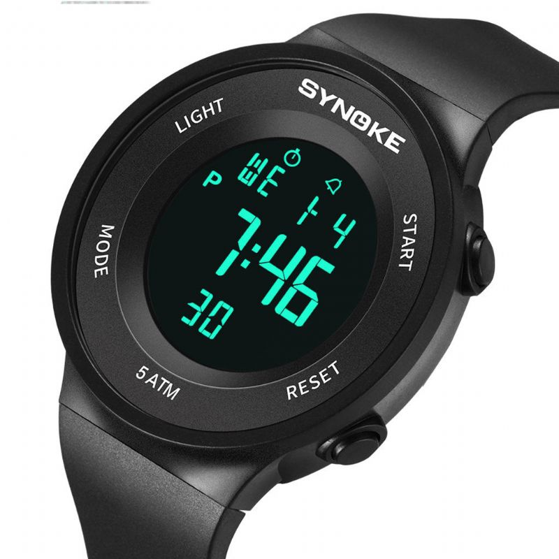 Synoke 9199 Reloj De Estudiante De Moda 5atm Pantalla Luminosa Impermeable Reloj Digital Deportivo Multifunción