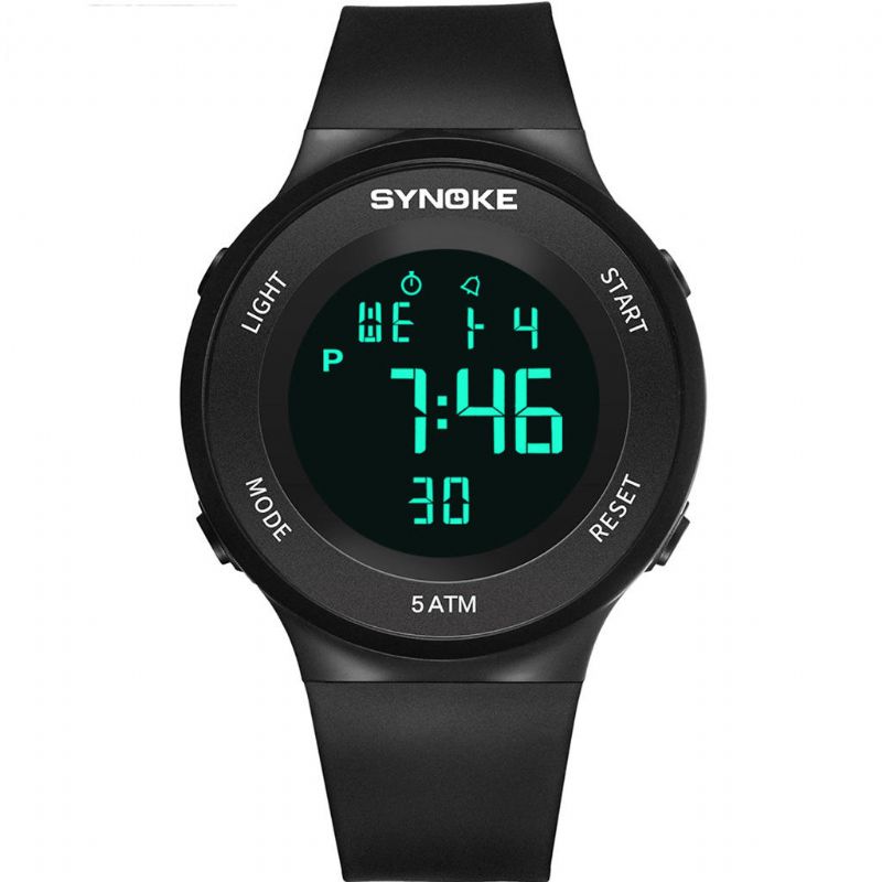 Synoke 9199 Reloj De Estudiante De Moda 5atm Pantalla Luminosa Impermeable Reloj Digital Deportivo Multifunción