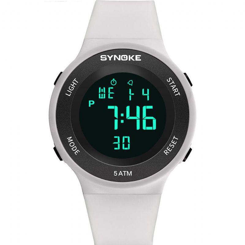 Synoke 9199 Reloj De Estudiante De Moda 5atm Pantalla Luminosa Impermeable Reloj Digital Deportivo Multifunción