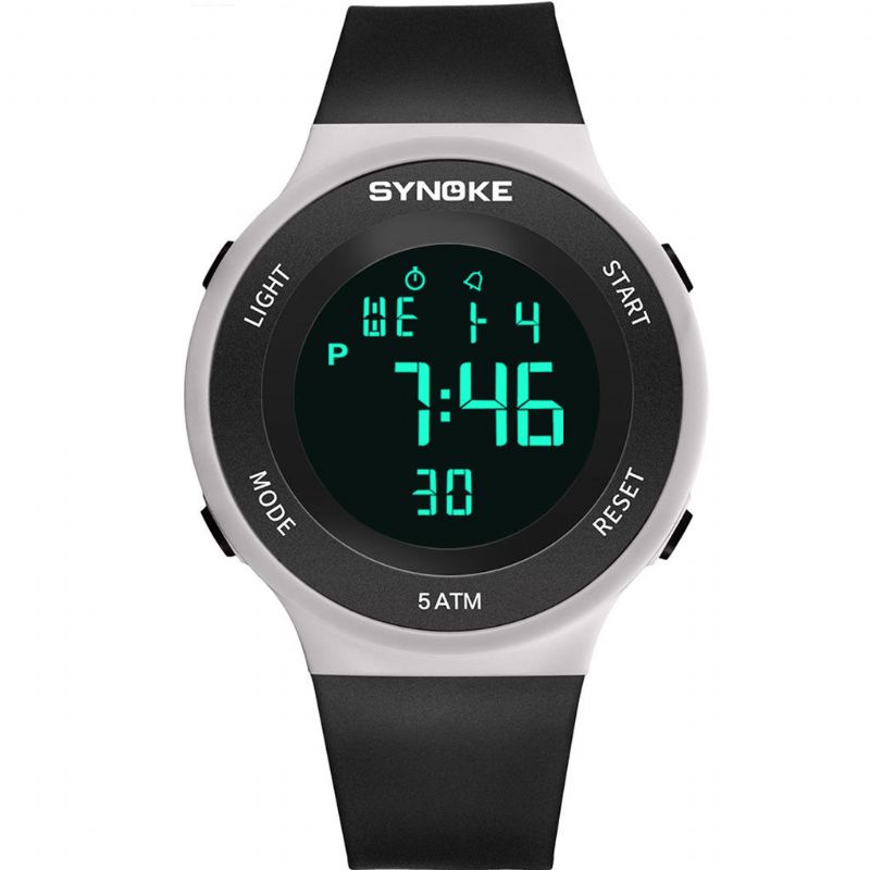 Synoke 9199 Reloj De Estudiante De Moda 5atm Pantalla Luminosa Impermeable Reloj Digital Deportivo Multifunción