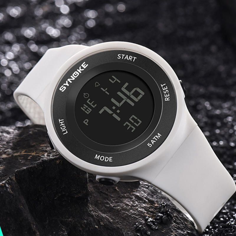 Synoke 9199 Reloj De Estudiante De Moda 5atm Pantalla Luminosa Impermeable Reloj Digital Deportivo Multifunción