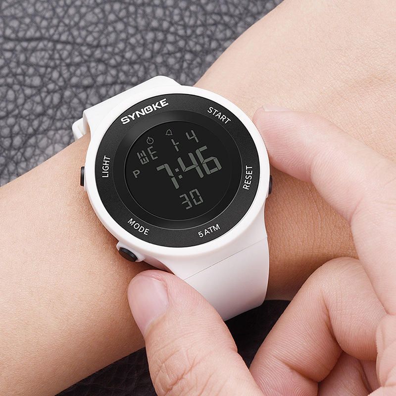 Synoke 9199 Reloj De Estudiante De Moda 5atm Pantalla Luminosa Impermeable Reloj Digital Deportivo Multifunción