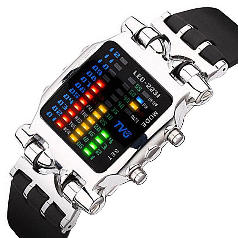 Tvg 2231 Pantalla Led Binaria Reloj Creativo Relojes Digitales Electrónicos De Moda