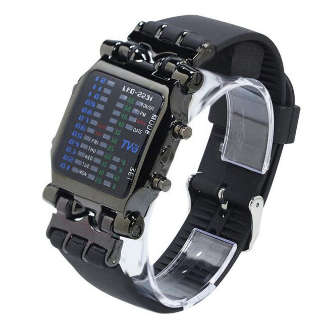 Tvg 2231 Pantalla Led Binaria Reloj Creativo Relojes Digitales Electrónicos De Moda