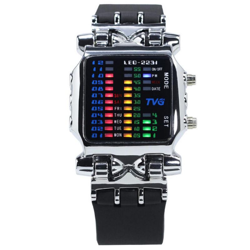 Tvg 2231 Pantalla Led Binaria Reloj Creativo Relojes Digitales Electrónicos De Moda