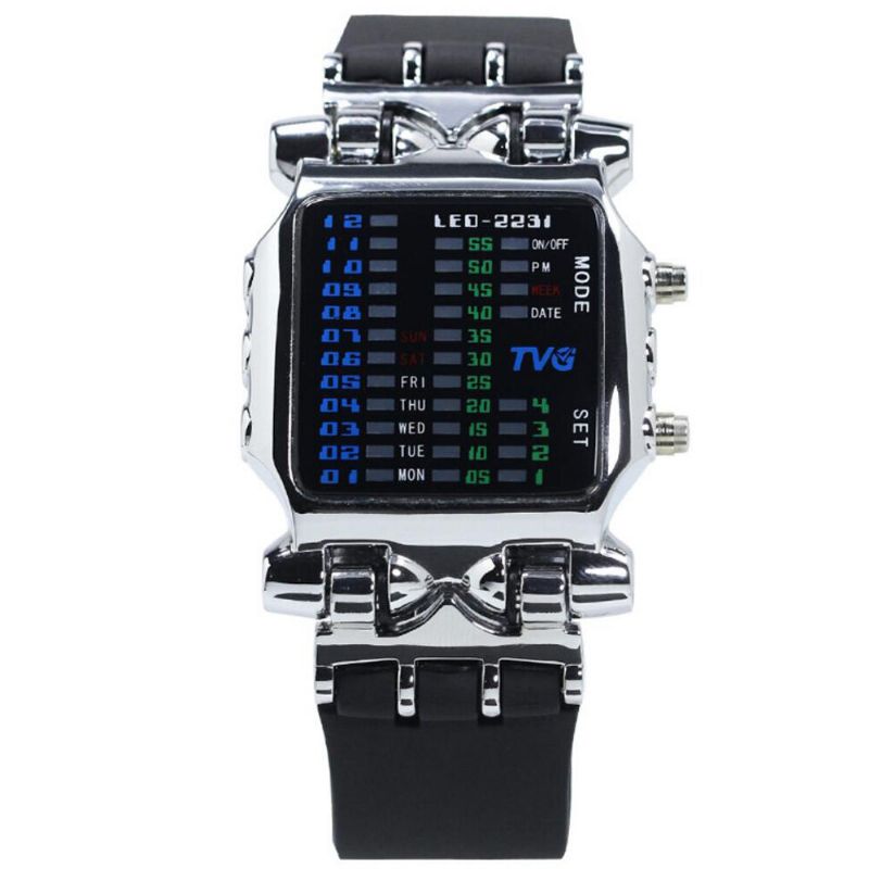 Tvg 2231 Pantalla Led Binaria Reloj Creativo Relojes Digitales Electrónicos De Moda