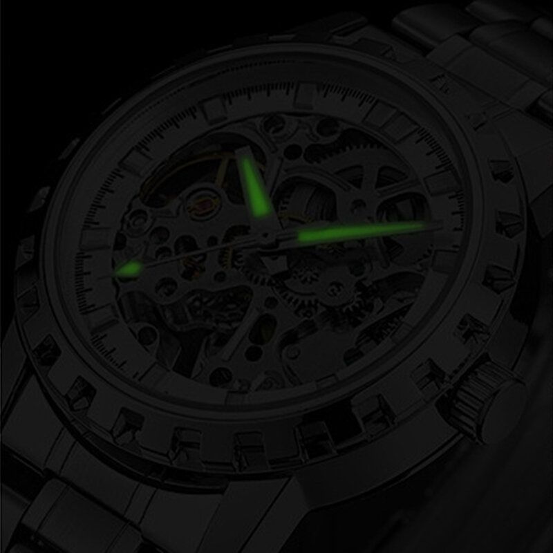 Veyron Reloj Automático De Moda Para Hombre Diseño De Esfera Tallada Hueca Pantalla Luminosa Reloj Mecánico De Negocios Resistente Al Agua