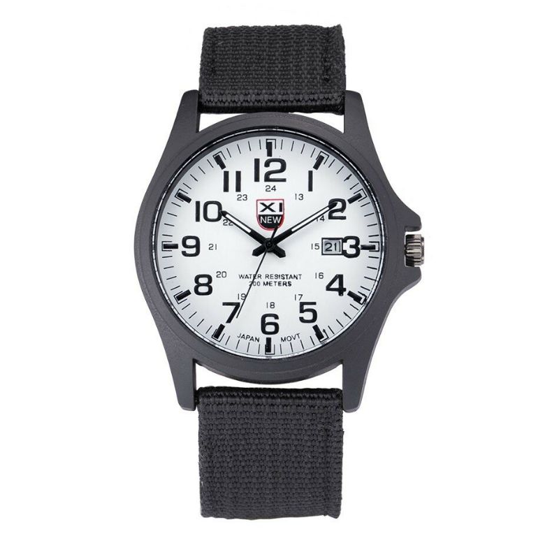 Xinew Banda De Nailon Reloj De Cuarzo De Estilo Informal Reloj De Pulsera Para Hombre Con Visualización De Fecha