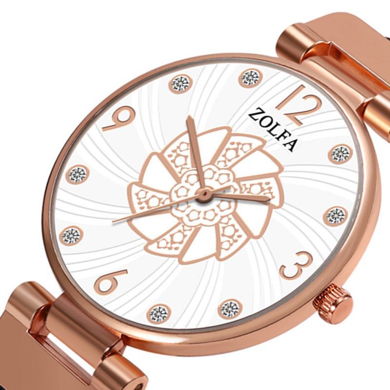 Zolfa Zl2 Reloj De Pulsera Ultra Fino Para Mujer Relojes De Cuarzo Con Banda De Acero Y Malla