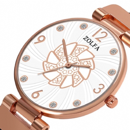 Zolfa Zl2 Reloj De Pulsera Ultra Fino Para Mujer Relojes De Cuarzo Con Banda De Acero Y Malla