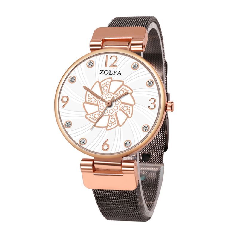 Zolfa Zl2 Reloj De Pulsera Ultra Fino Para Mujer Relojes De Cuarzo Con Banda De Acero Y Malla