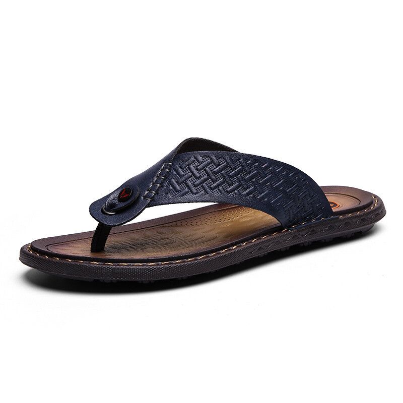 Hombres Flip Flop Retro Casual Soft Home Pantuflas