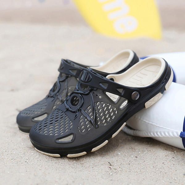 Hombres Transpirables Huecos Zapatillas De Playa Sandalias De Días Lluviosos