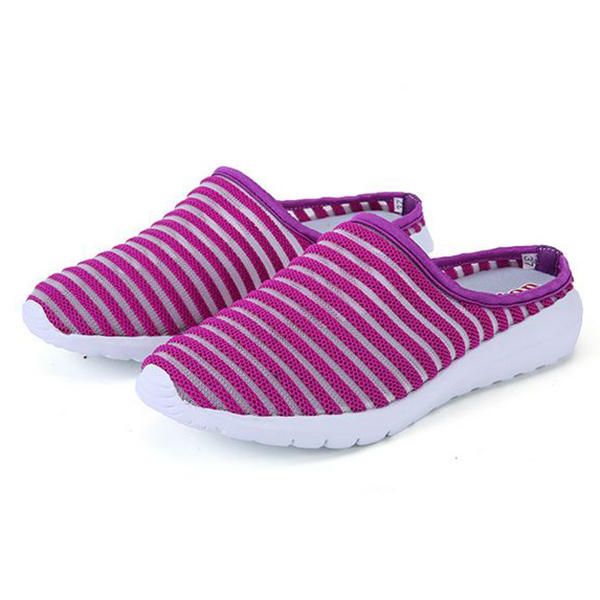 Mujeres Malla Transpirable Casual Hollow Out Summer Slipper Sandalias