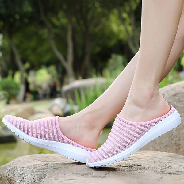 Mujeres Malla Transpirable Casual Hollow Out Summer Slipper Sandalias