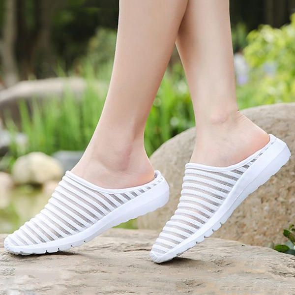 Mujeres Malla Transpirable Casual Hollow Out Summer Slipper Sandalias