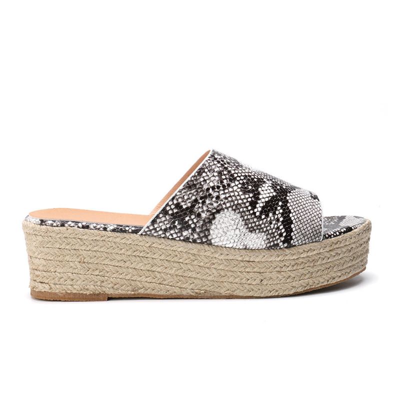 Serpentine Soft Comforting Round Toe Wedge Cómodas Pantuflas