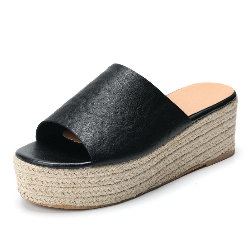 Serpentine Soft Comforting Round Toe Wedge Cómodas Pantuflas