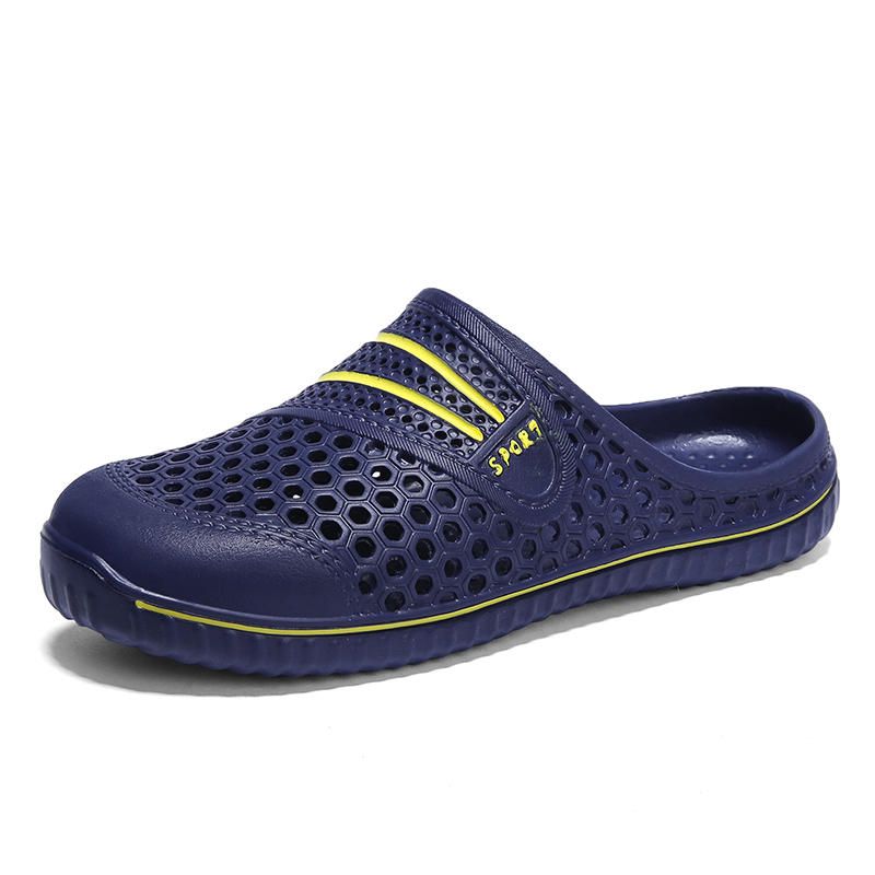 Zapatillas De Exterior Ahuecadas Para Hombre Zapatos De Playa Para Días Lluviosos