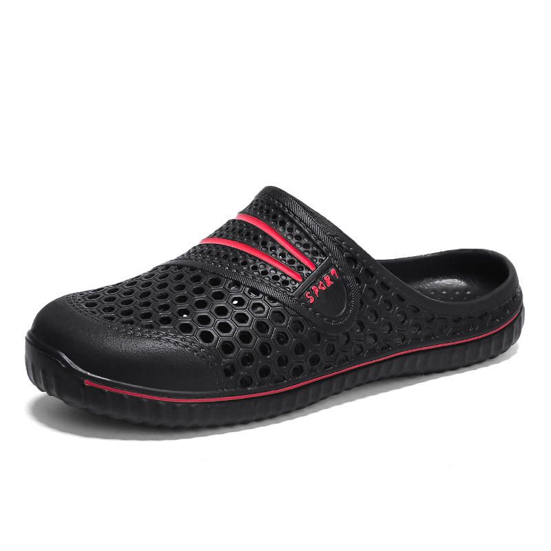 Zapatillas De Exterior Ahuecadas Para Hombre Zapatos De Playa Para Días Lluviosos