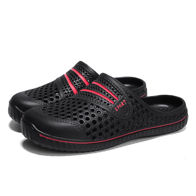 Zapatillas De Exterior Ahuecadas Para Hombre Zapatos De Playa Para Días Lluviosos