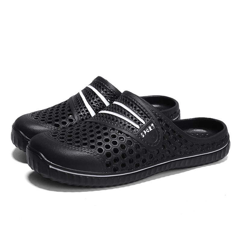 Zapatillas De Exterior Ahuecadas Para Hombre Zapatos De Playa Para Días Lluviosos