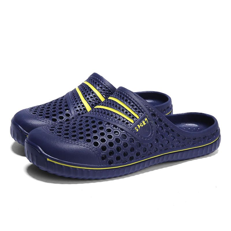 Zapatillas De Exterior Ahuecadas Para Hombre Zapatos De Playa Para Días Lluviosos