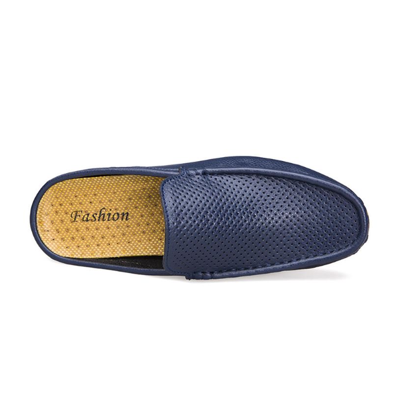 Zapatillas Informales De Suela Suave Antideslizante De Piel De Vaca Transpirable Para Hombre