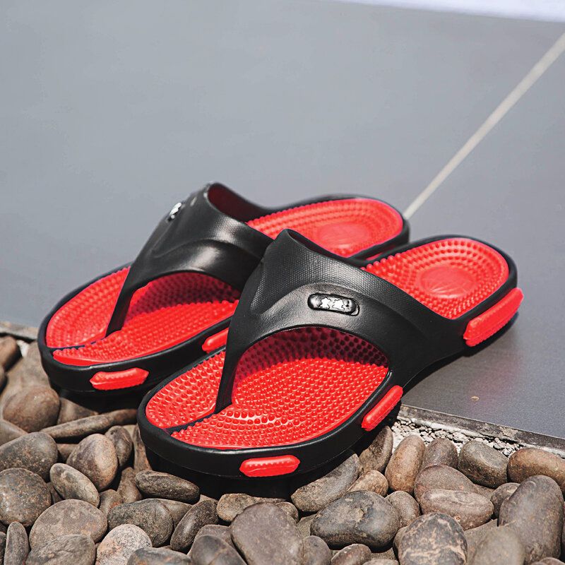 Zapatillas De Playa Suaves Informales Con Chanclas De Masaje Para Hombres