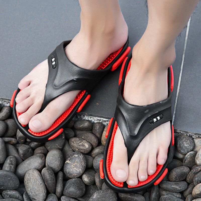 Zapatillas De Playa Suaves Informales Con Chanclas De Masaje Para Hombres