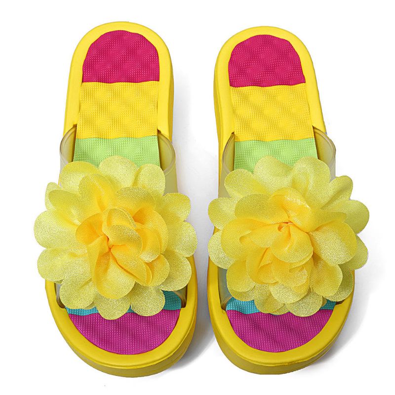 Zapatillas De Verano Para Mujer Chanclas Plataforma Zapatos Florales