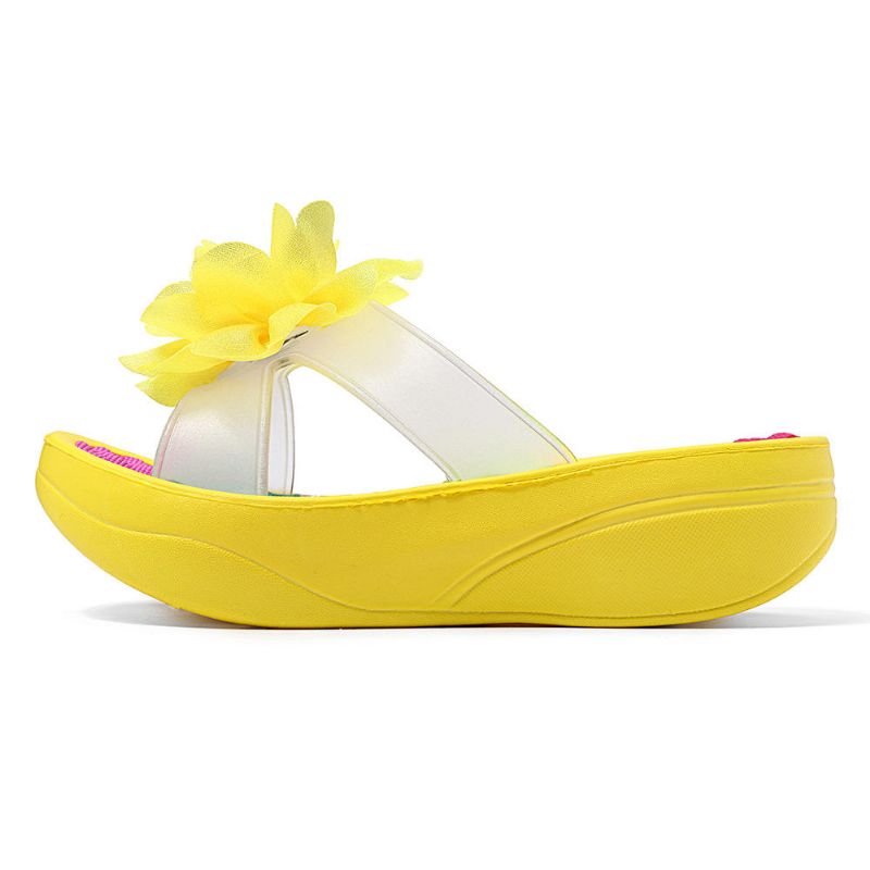 Zapatillas De Verano Para Mujer Chanclas Plataforma Zapatos Florales