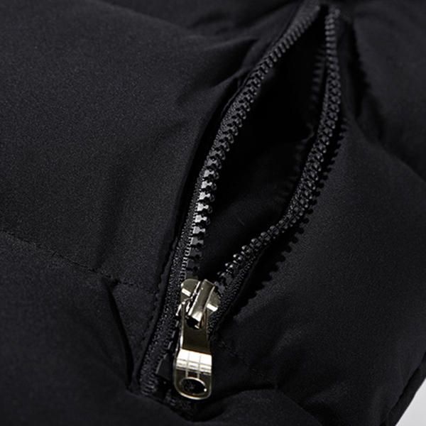 Abrigo Grueso Y Cálido Sin Mangas Con Cuello Alto Chaleco Acolchado Con Aislamiento Para Hombres De Talla Grande M-4xl