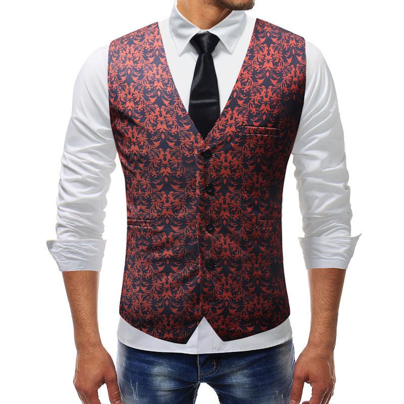 Chaleco De Traje De Chaleco Delgado De Moda De Primavera Y Otoño Para Hombres